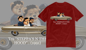 "STEPPA'S N THE HOOD" Tee (Maroon)